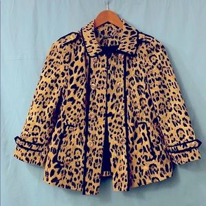 White House Black Market Leopard Print Jacket